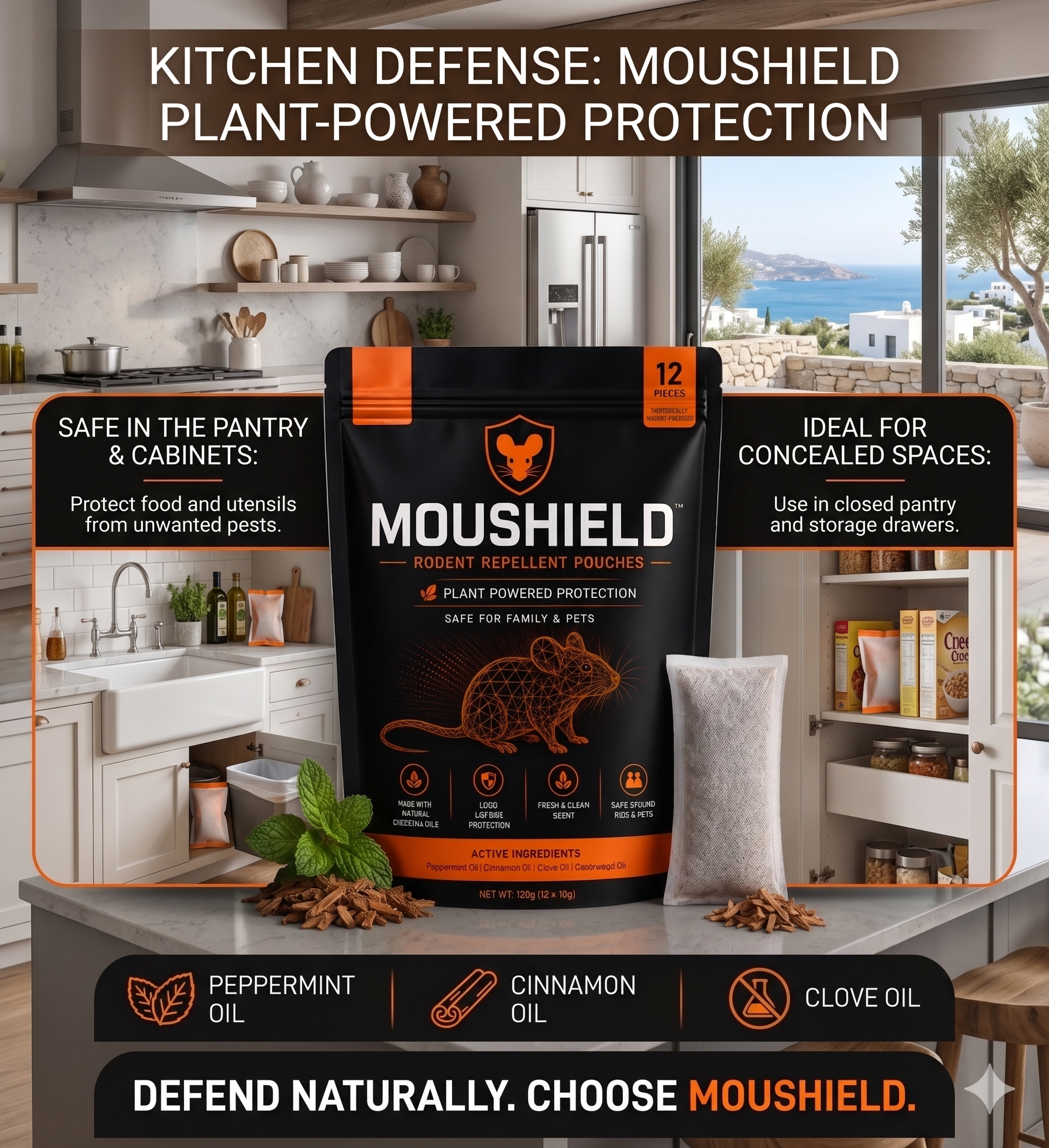 Moushield Natural Mouse & Rodent Repeller Pouch